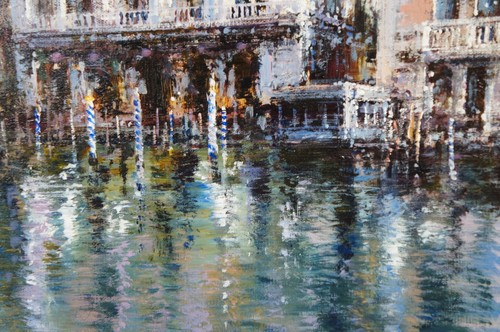 Venezia by Lucia Sarto Italian Impressionist Oil Painting Venice Canal Cityscape - Picture 7 of 12