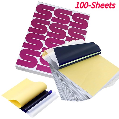 Tattoo Transferpapier - 100 Blatt DIN A4, Thermoschablonenpapier für Tattoo Set