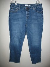 Time and Tru Straight Leg Blue Jeans Sz 18 Dark Stretch Denim Womens