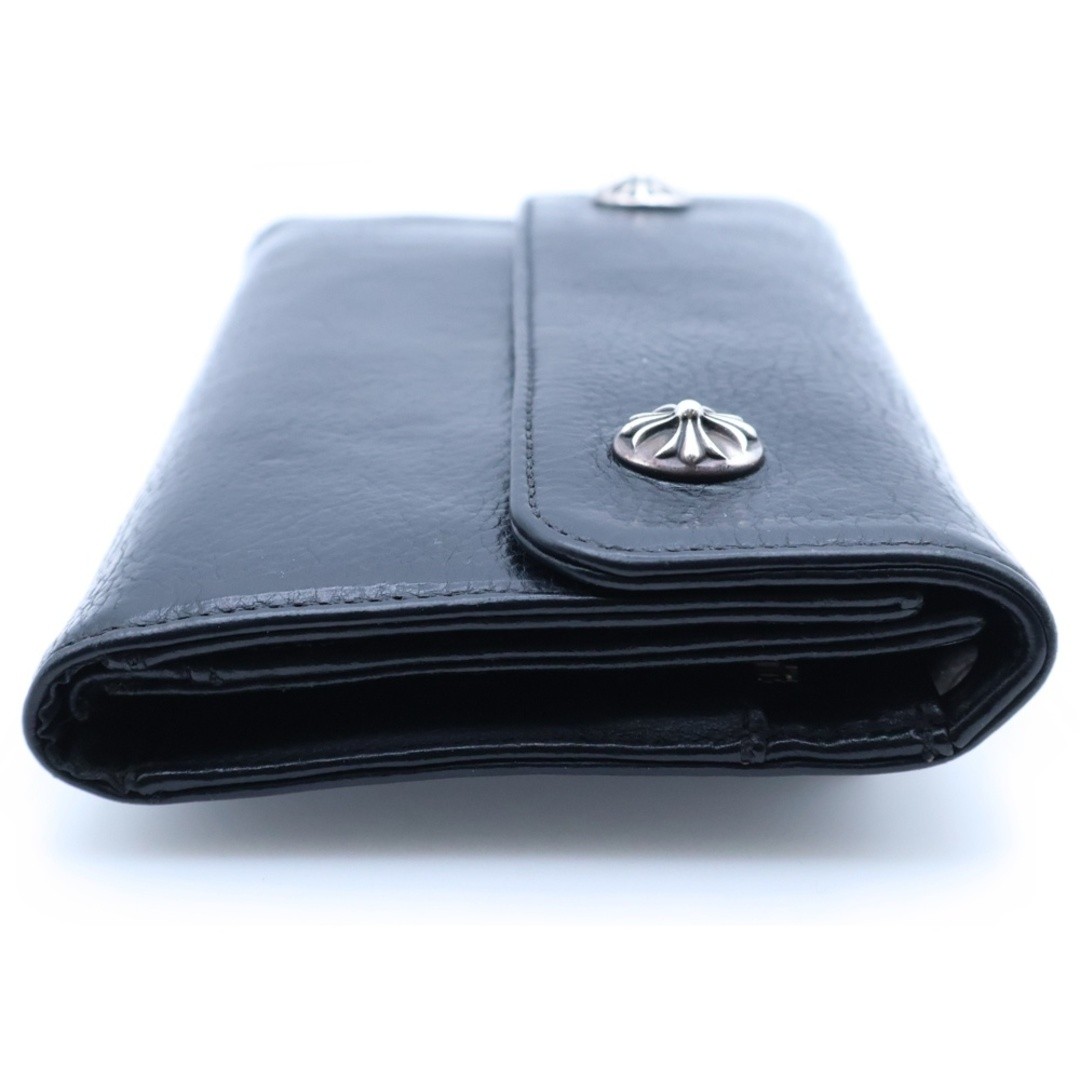 Chrome Hearts Wave Leather Wallet Purse Black BCA374 Used 9b28ded8c3238928c0994f thumbnail 3