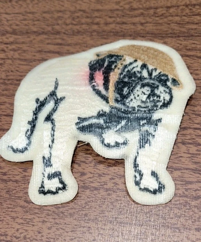 WWII USMC Marine Corps Bulldog Cut Edge Silk/Felt Souvenir Morale Patch - Image 2 of 4