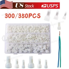 350Pcs 22-10 AWG Copper Core Nylon Closed End Cap Crimp Terminal Wire Connectors