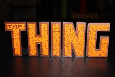 The Thing 3D printed Logo Sign Wall Desk Shelf Art