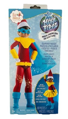 ELF ON THE SHELF POWER HERO MAGI FREEZ SCOUT ELVES STANDING GEAR 8 PC NEW