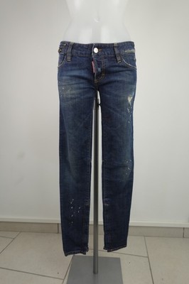 DSQUARED2 DAMEN JEANS HOSE GR 40 W26 DENIM PANTS WOMAN SKINNY SKATER USED