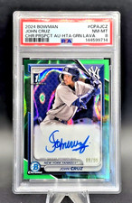 2024 Bowman Chrome Prospect Auto Green Lava John Cruz /99 PSA 8