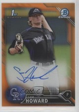 2016 Bowman Chrome Prospects Orange Refractor 4/25 Sam Howard #BCAP-SH Auto k0w