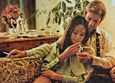 Vintage Advertisement The L&M Moment Cigarettes Women Smoking Party Is Over