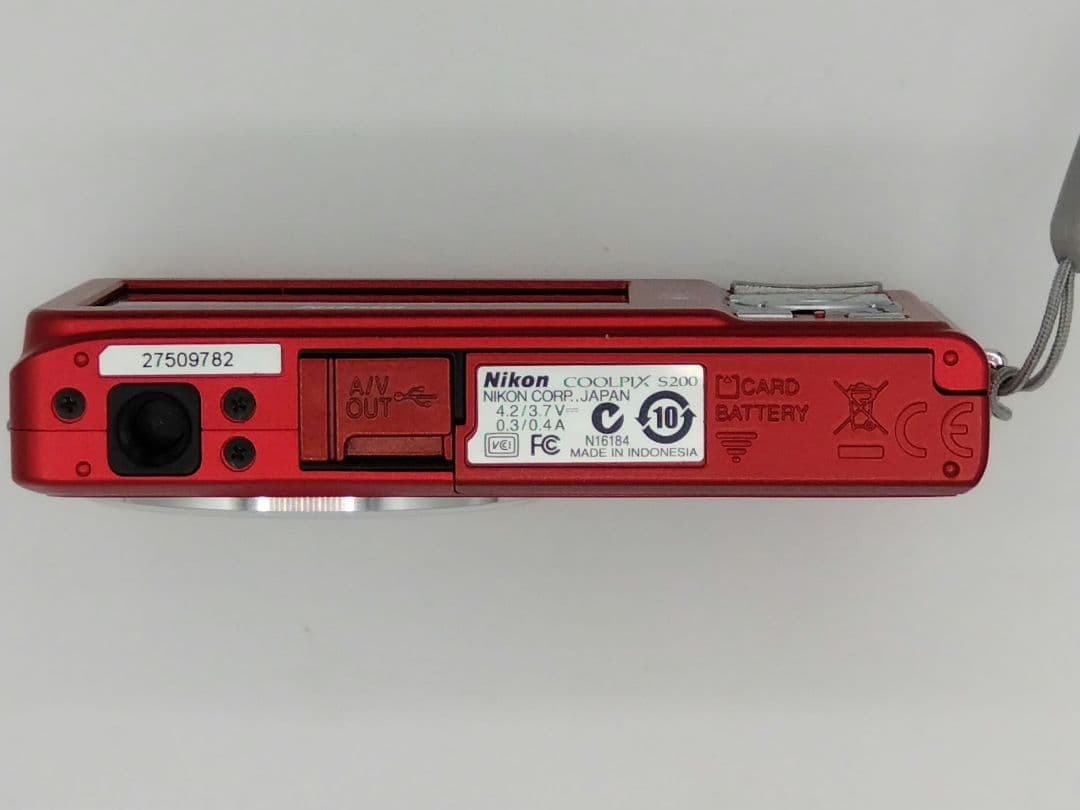Nikon COOLPIX S200 Compact Digital Camera Wine Red 3x Zoom Tested