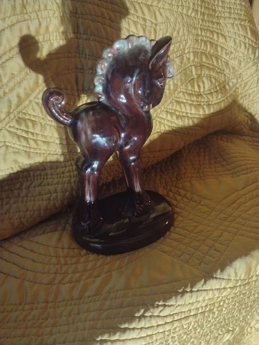 Royal Haeger Trojan Horse Figurine Chocolate Brown 8 1/2"