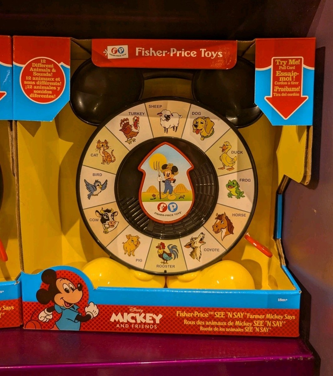 NEW DISNEY WDW Fisher-Price See 'N Say The Farmer 12 Animal Sounds