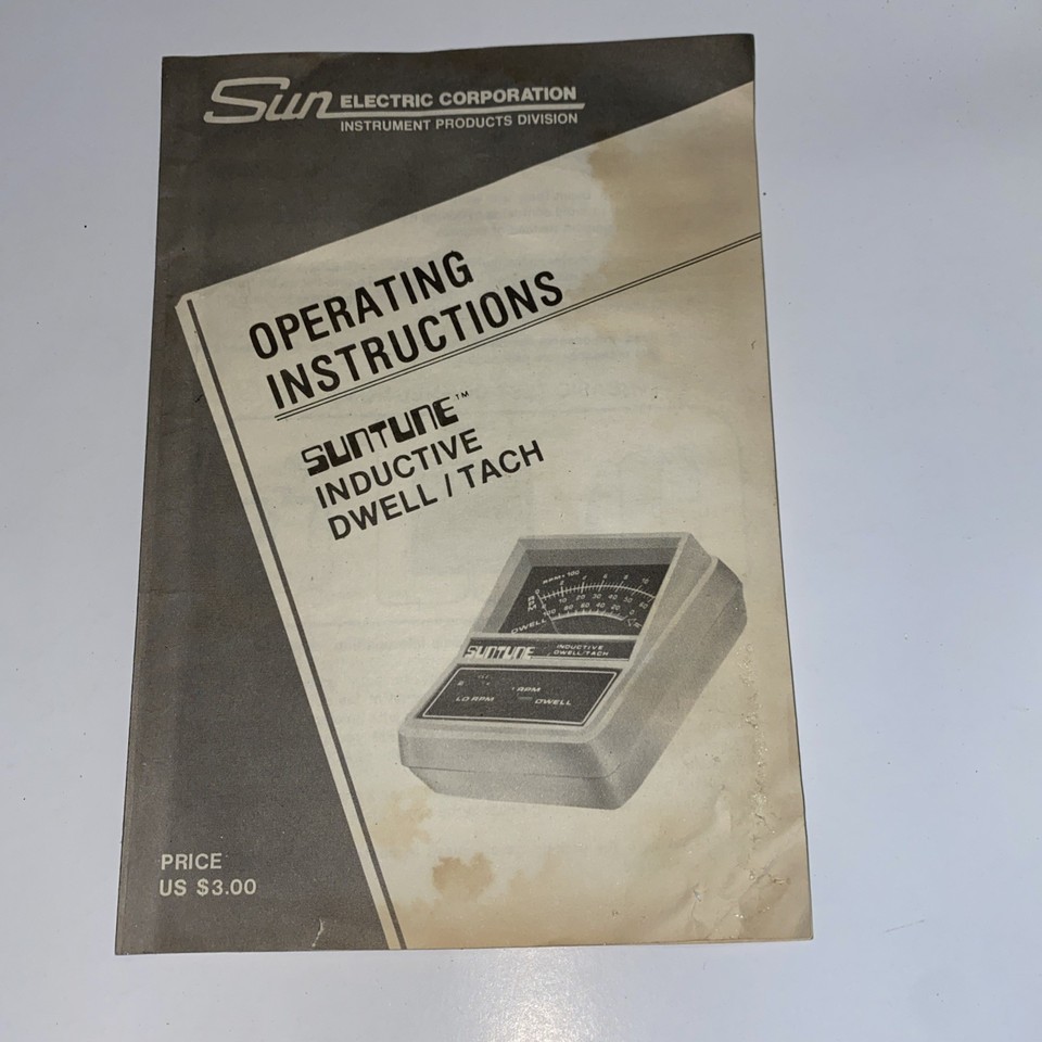 Suntune Inductive Dwell Tach CP7602 Direct Reading RPM-VINTAGE 1980 NOS ...