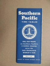 1940 Southern Pacific Railroad Public Timetable Golden Gate International Expo 