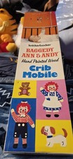 Knickerbocker Raggedy Ann  Andy Hand Painted Wood Crib Mobile 3605 Multicolor
