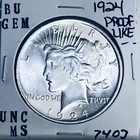 1924 P BU GEM PEACE SILVER DOLLAR UNC MS+++ U.S. MINT RARE COIN 7403