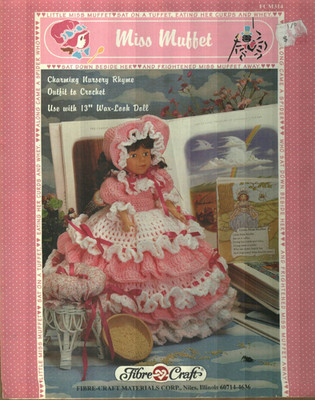 MISS MUFFET DOLL DRESS 13'' FIBRE CRAFT CROCHET PATTERN LEAFLET
