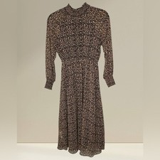 Madewell Womens XS Georgette Smocked Neck Midi Dress foltale paisley Cottagcore