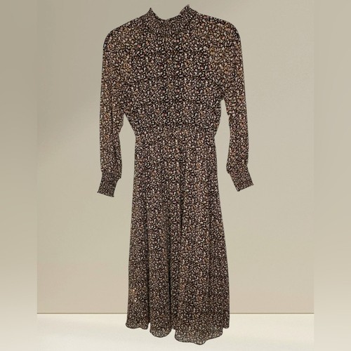 Madewell Womens XS Georgette Smocked Neck Midi Dress foltale paisley Cottagcore