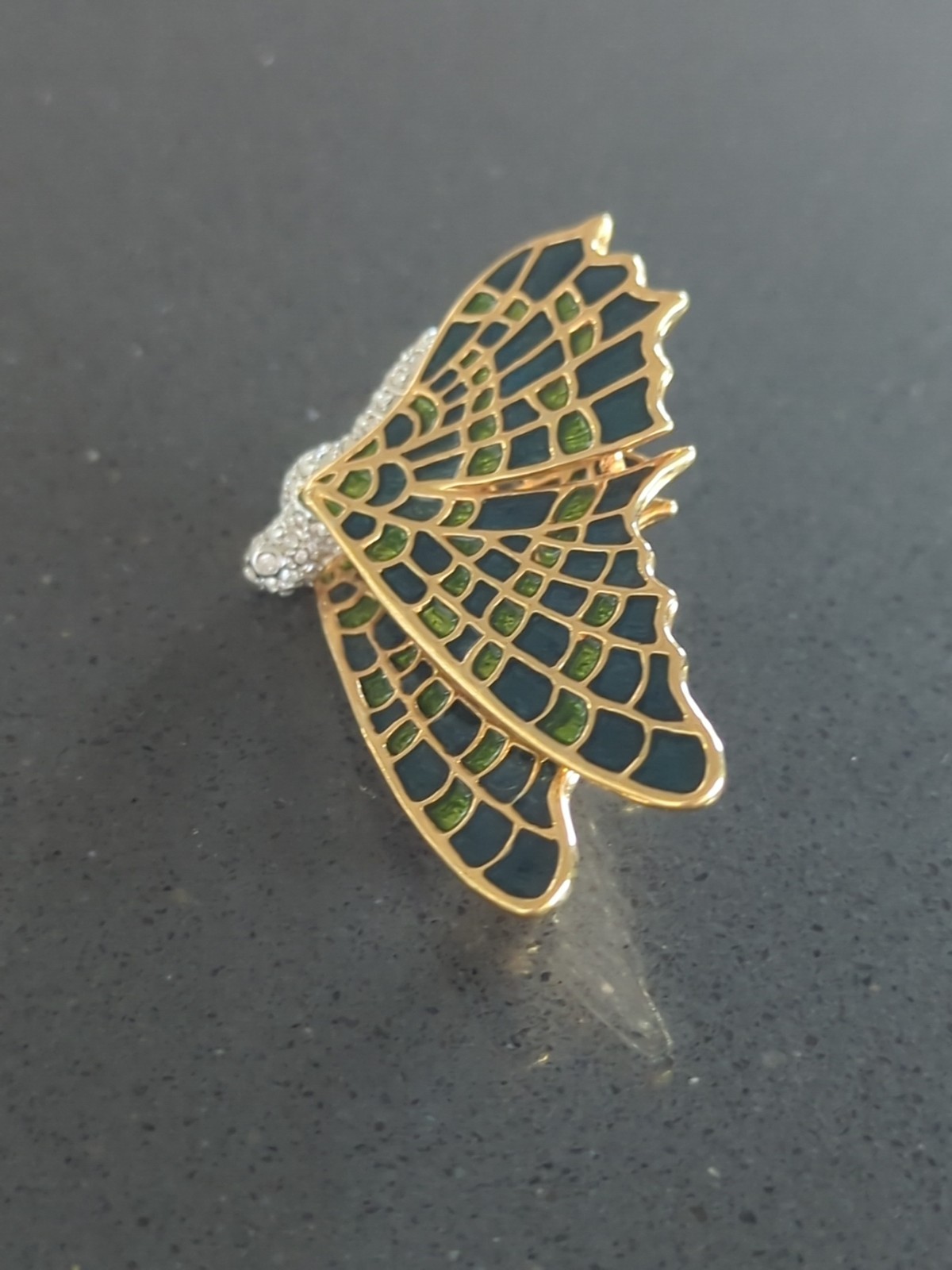 NEW Kenneth Jay Lane KJL Peacock Butterfly Brooch… - image 4