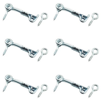 DGHAOP 6PCS Stainless Steel Spring Hook and Eye Safety Latch 2-inch Wire Gate...