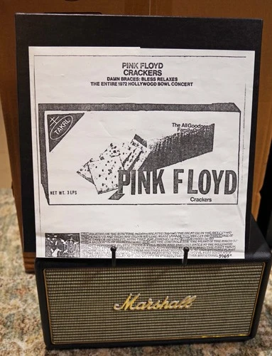 PINK FLOYD CRACKERS 3 LP LIVE 1972 CONCERT ALBUM IN BOX VG+