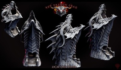 Red Dragon Dice Tower Terrain Scenery Tabletop Miniatures 28mm Wargames
