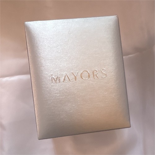 Mayors Silver Lined Hinged Square Jewelry Gift Box, Paperboard, Holds 1 Piece
