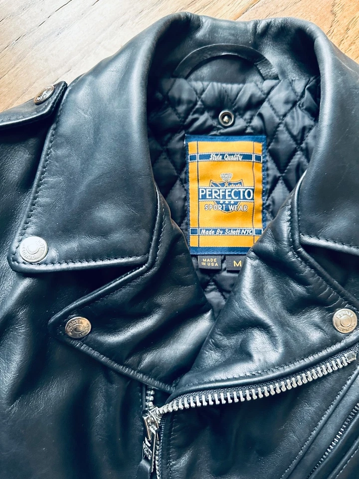 Women's Schott 137 Leather Jacket M - Image 3 of 4