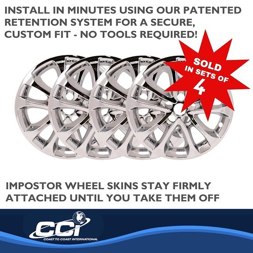 IMP471X Chrome Wheel Skin Cover Hubcap for 19-20 Ford Fusion Chrome 17" - Picture 2 of 3