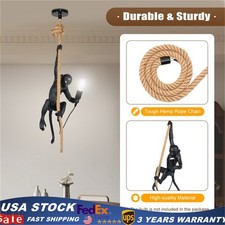Vintage Monkey Hanging Ceiling Lamp Eco-friendly Resin Pendant Light Creative US