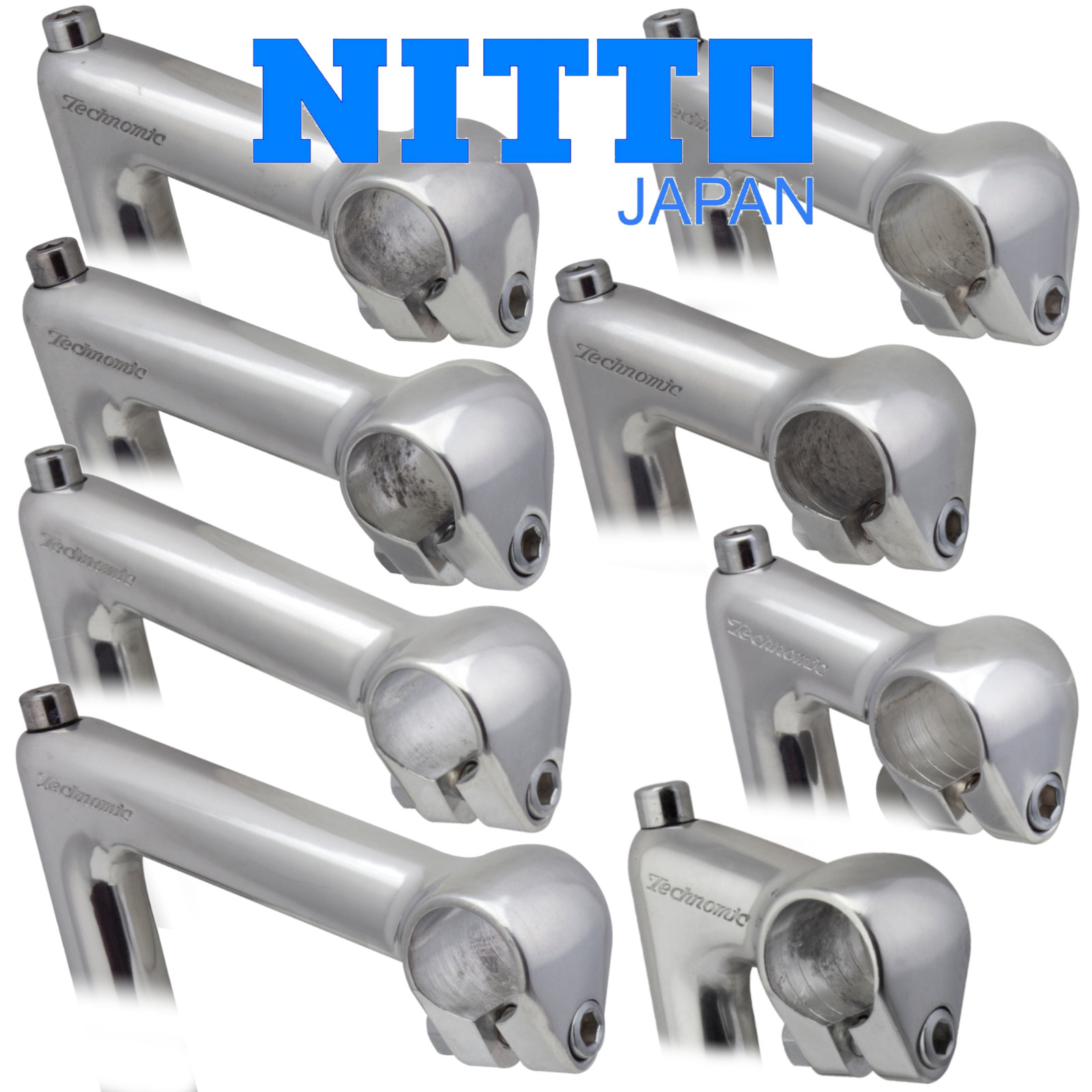 Nitto Technomic NTC-225 Silver 22.2mm Long Quill Stem 25.4mm Clamp Pick Length
