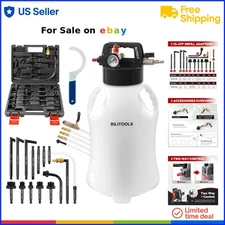 Transmission Fluid Transfer Pump Air Operated 8L Oil Refill Kit with Adapters