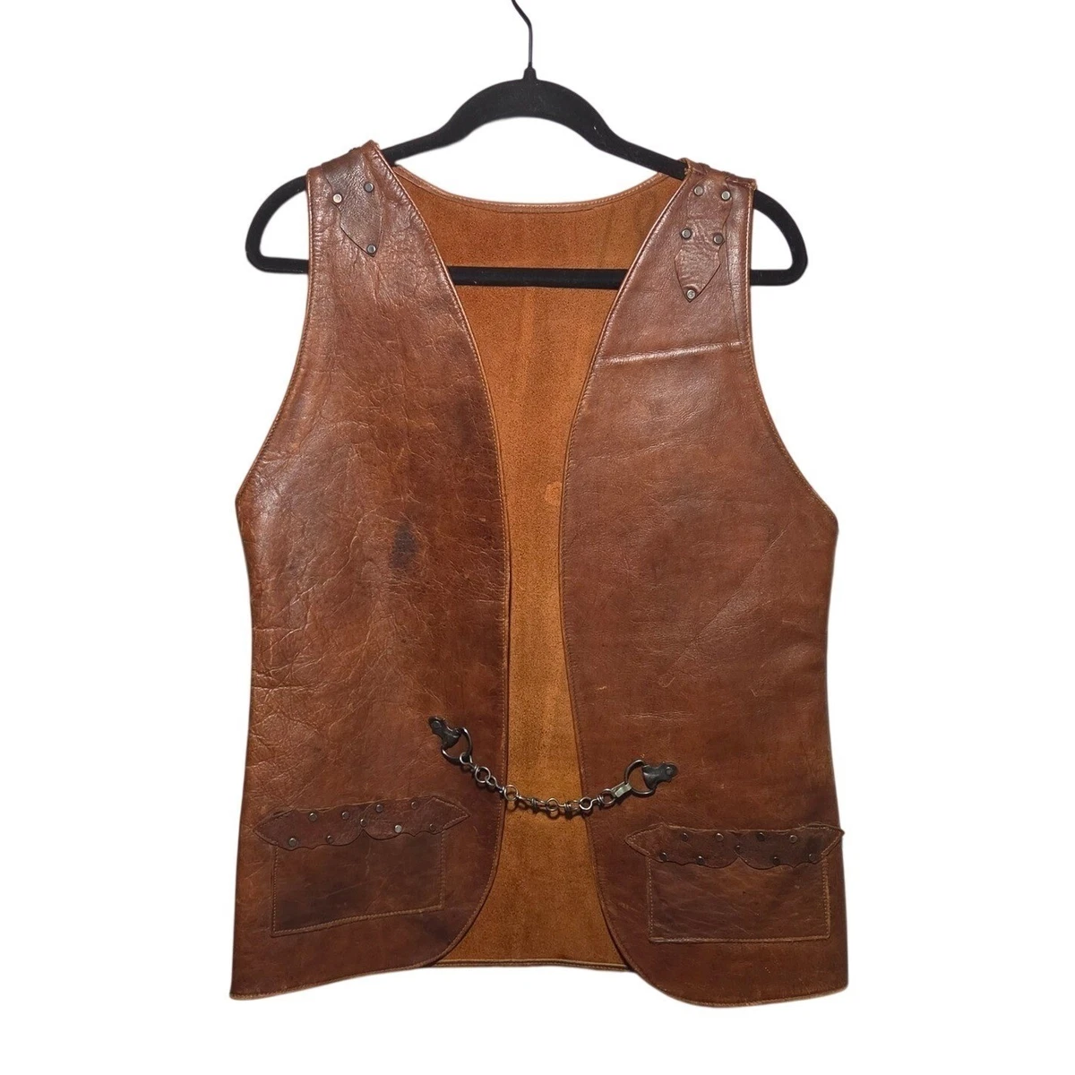 Leather 1970s Vintage Vests for Men for sale | eBay