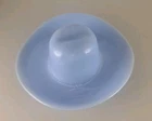 Vintage Fenton Blue Opaline Cowboy Hat Dish • Pastel Slag Glass Western Decor