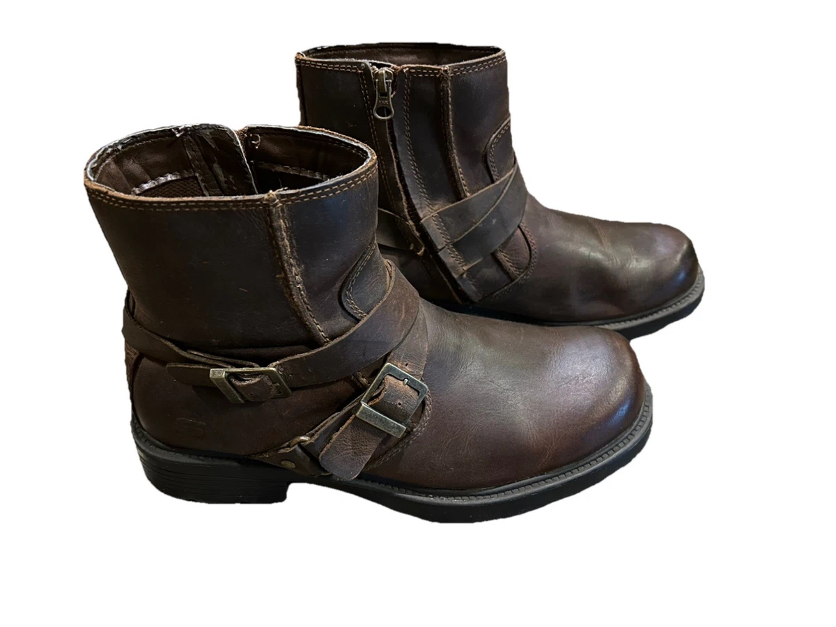 Vtg Skechers Leather Boots Motorcycle Moto Engineer Men 7 W8.5 Goth Steel Toe $_10.JPG?set_id=880000500F main image 4