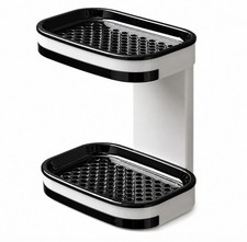 Wall Mounted Double Layer Soap Dish Shower Holder Drain Tray Bathroom Caddy