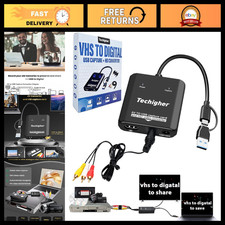 VHS to Digital Converter  RCA to HDMI Adapter - USB Video Capture for VCR/DVD/P