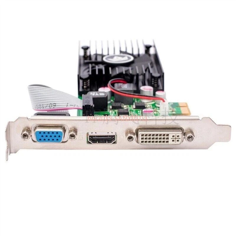 GeFore GT210 GT 210 PCIe x1 1G DDR3 DVI+HDMI+VGA for x4 x8 x16 Linux server GPU - Image 3 of 4