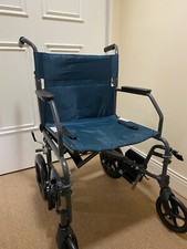 Medline Durable Folding Steel Transport Wheelchair