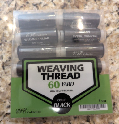 Eve Collection Weaving Thread 12 Pack Black 60 Yds each
