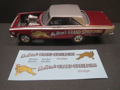 NEW!! Mr. Norm&rsquo;s Red 65&quot; Dodge HARDTOP AWB 1/25 Decal from 