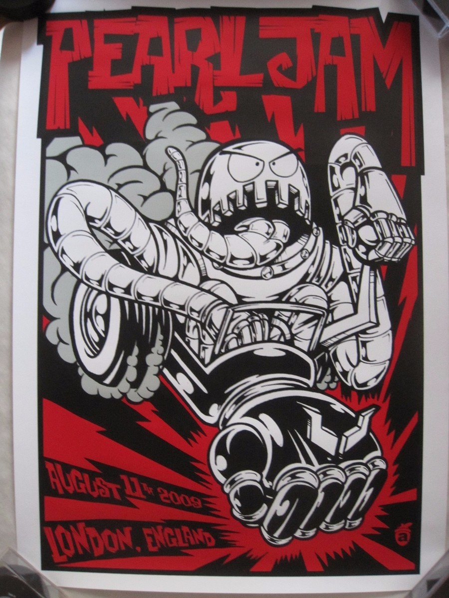 PEARL JAM POSTER LONDON ENGLAND 2009 ACORN EDDIE VEDDER UK | eBay