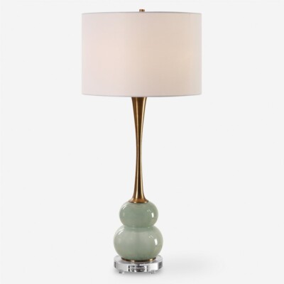 Uttermost Sanctuary Green Gray Table Lamp - 30298-1