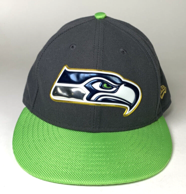 New Era 59Fifty Seattlle Seahawks NFL Baseball Fitted Hat Cap Gray