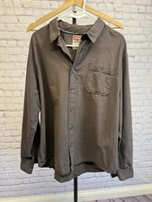 Wrangler Men's Premium Quality Long Sleeve Button Down Shirt Size XL Brown