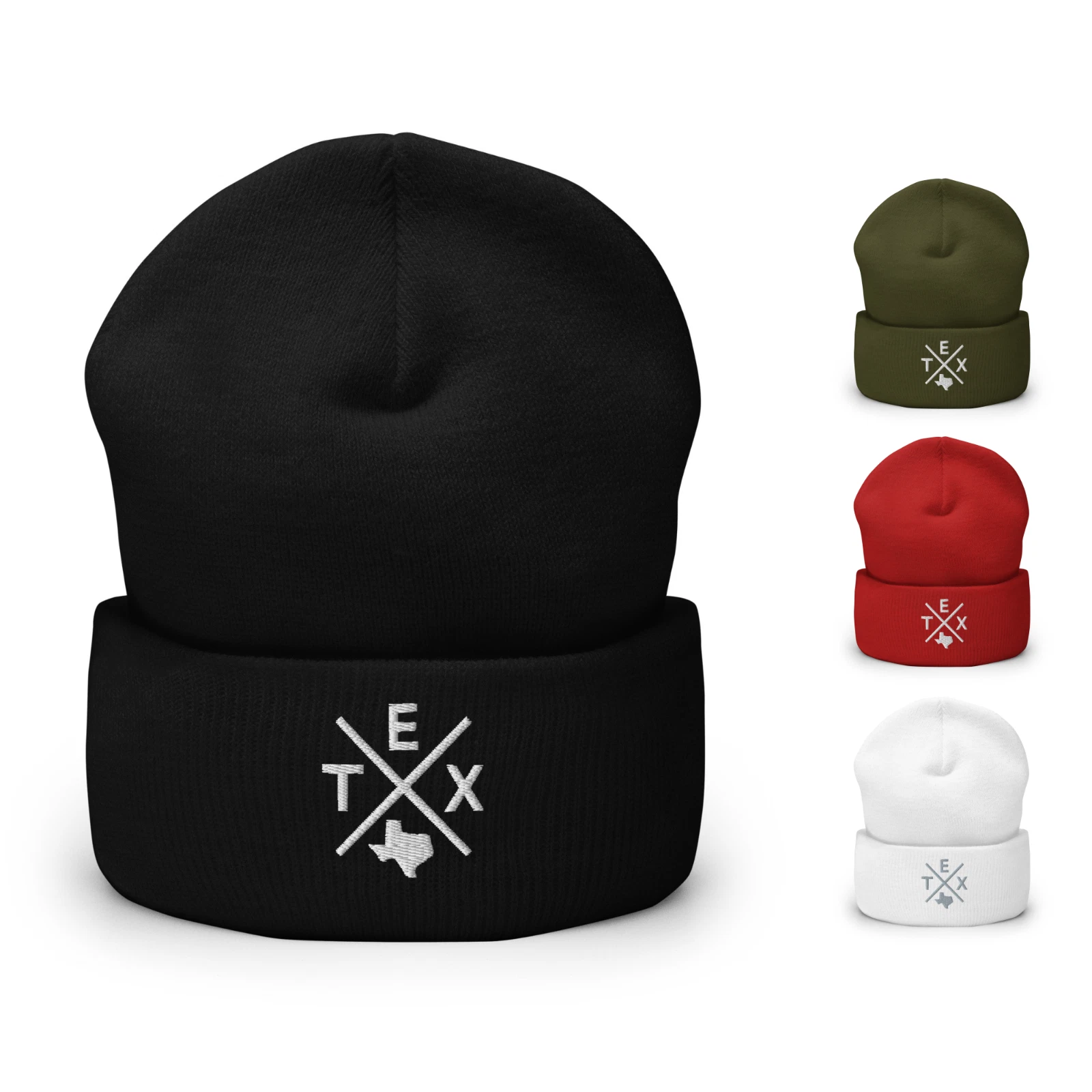 Retro Texas Beanie Hat Winter TEX Cross Beanie Cap