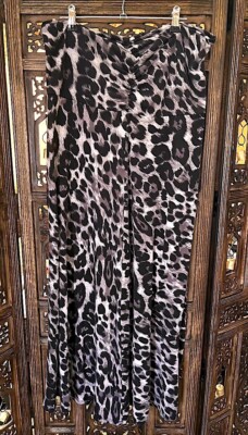GRAY AND BLACK LEOPARD PRINT MINI DRESS XL | eBay