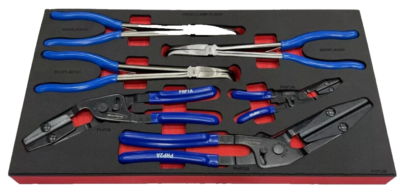 SNAP ON / BLUE-POINT BPHC600FR 6Pc Hose Clamp Pliers RED Foam Set