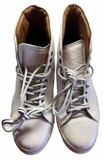 Frye Men Walker Mid Lace White Leather Sneaker Size 11.5 Made in USA BRAND NEW