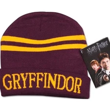 HARRY POTTER GRYFFINDOR MAROON KNIT CUFF BEANIE 